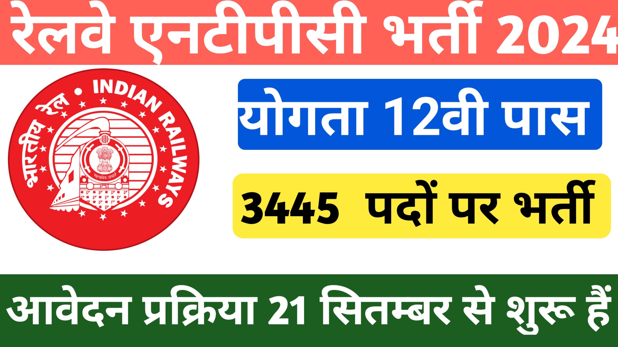 Railway NTPC 12th Pass Vacancy