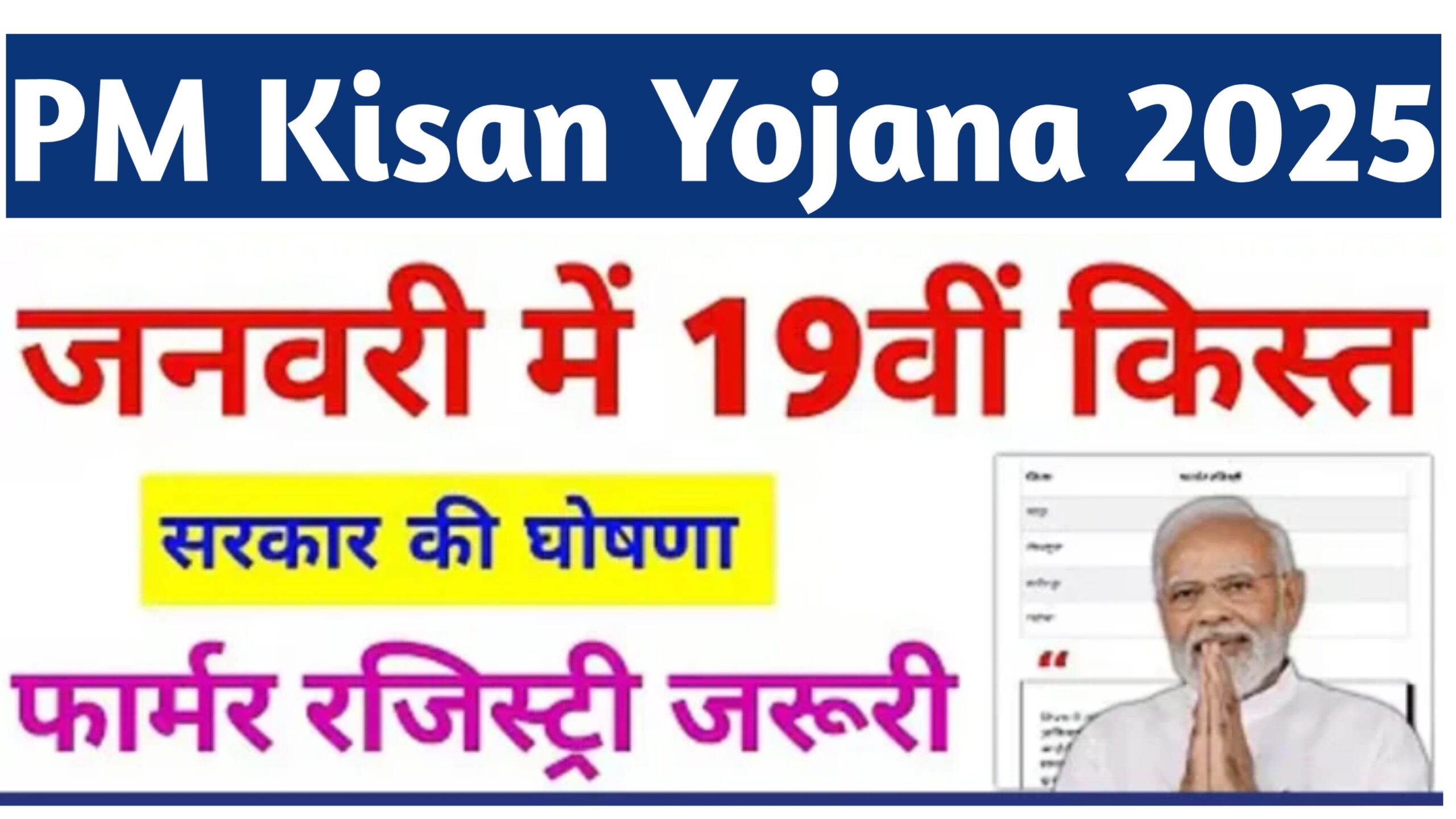 PM Kisan Letest Alert 2025