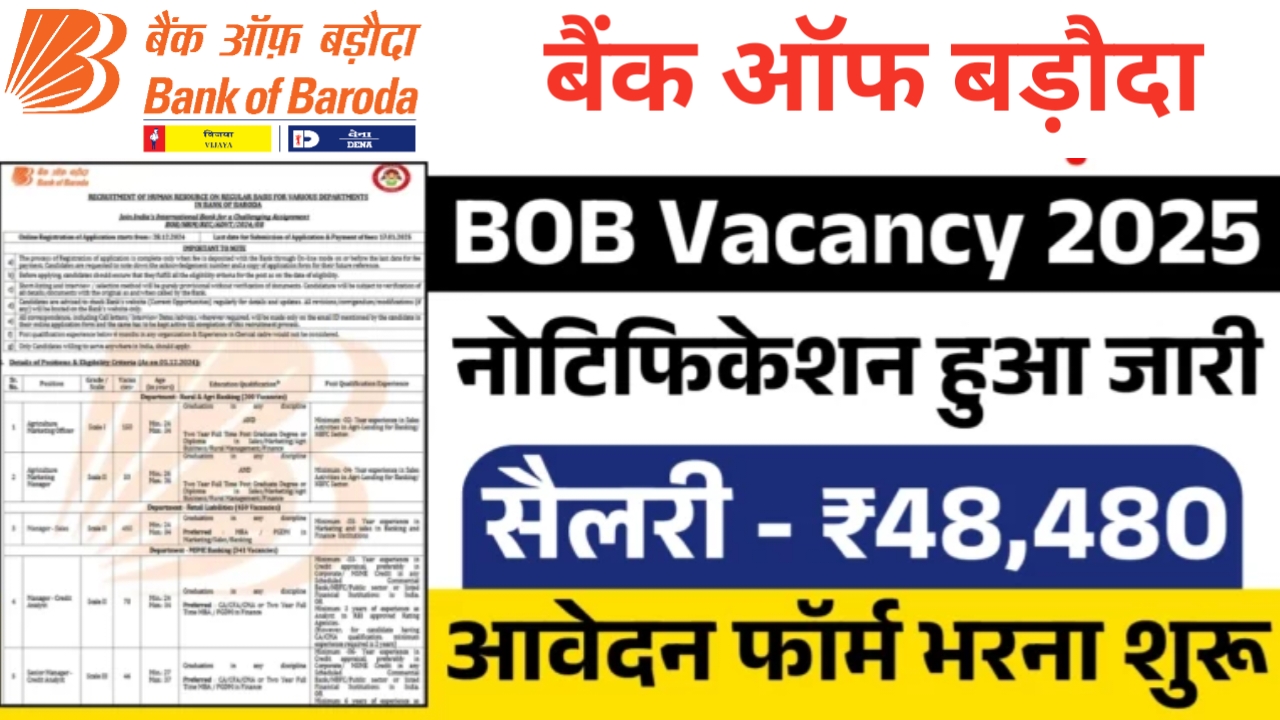 Bank Off Baroda Vacancy 2025