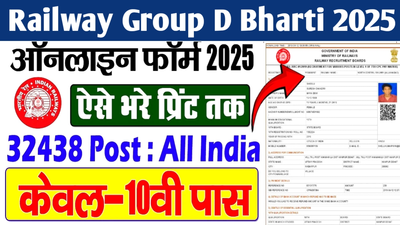 Railway Group D New Vecancy Online Apply