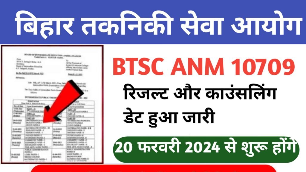 BTSC ANM Result Out :