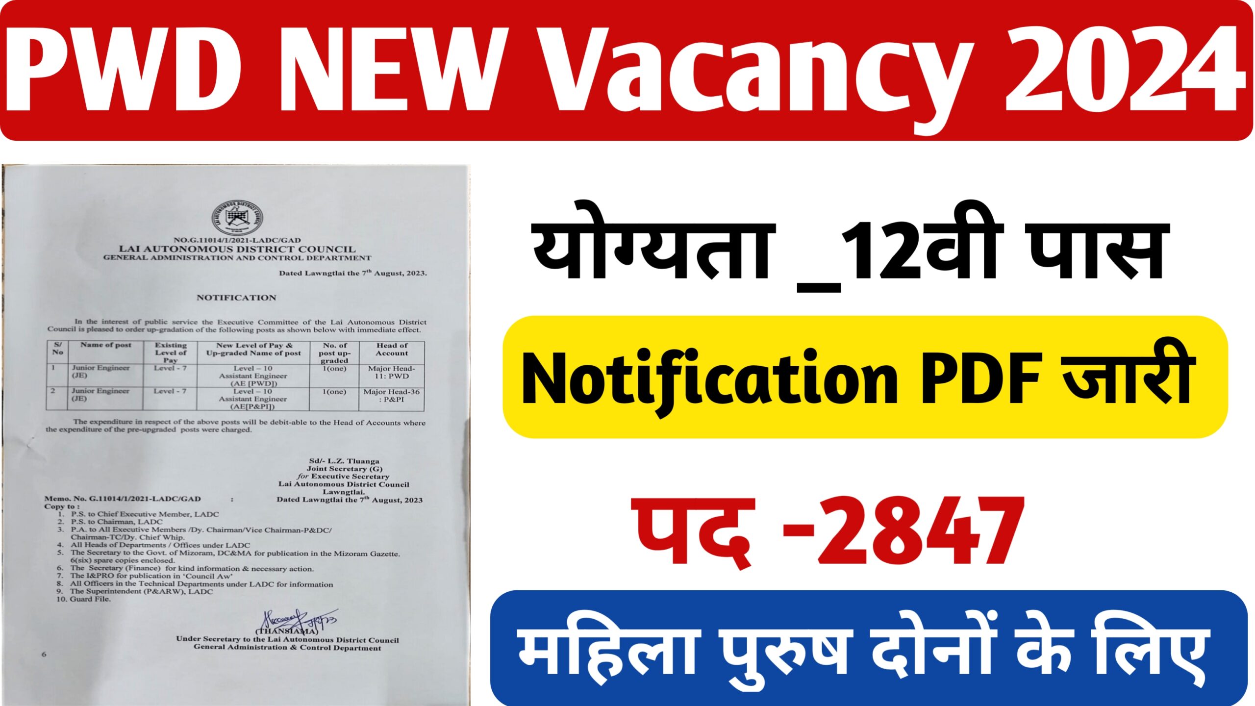 PWD NEW Vacancy 2024