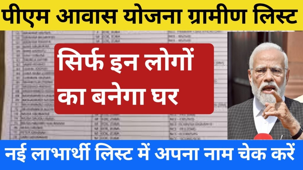 PM Awas Yojana Gramin List Name Cheak