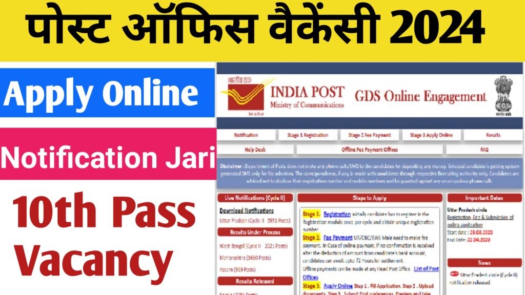 Post Office Recruitment 2024 Apply Online