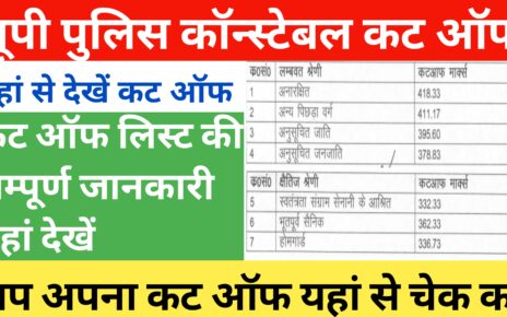 UP Police Constable Cut Off 2024