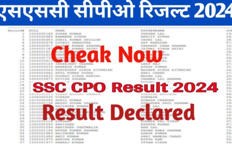 SSC CPO Result 2024