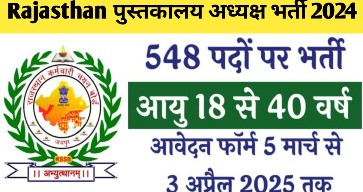 Rajasthan Librarian Vaccancy 2025