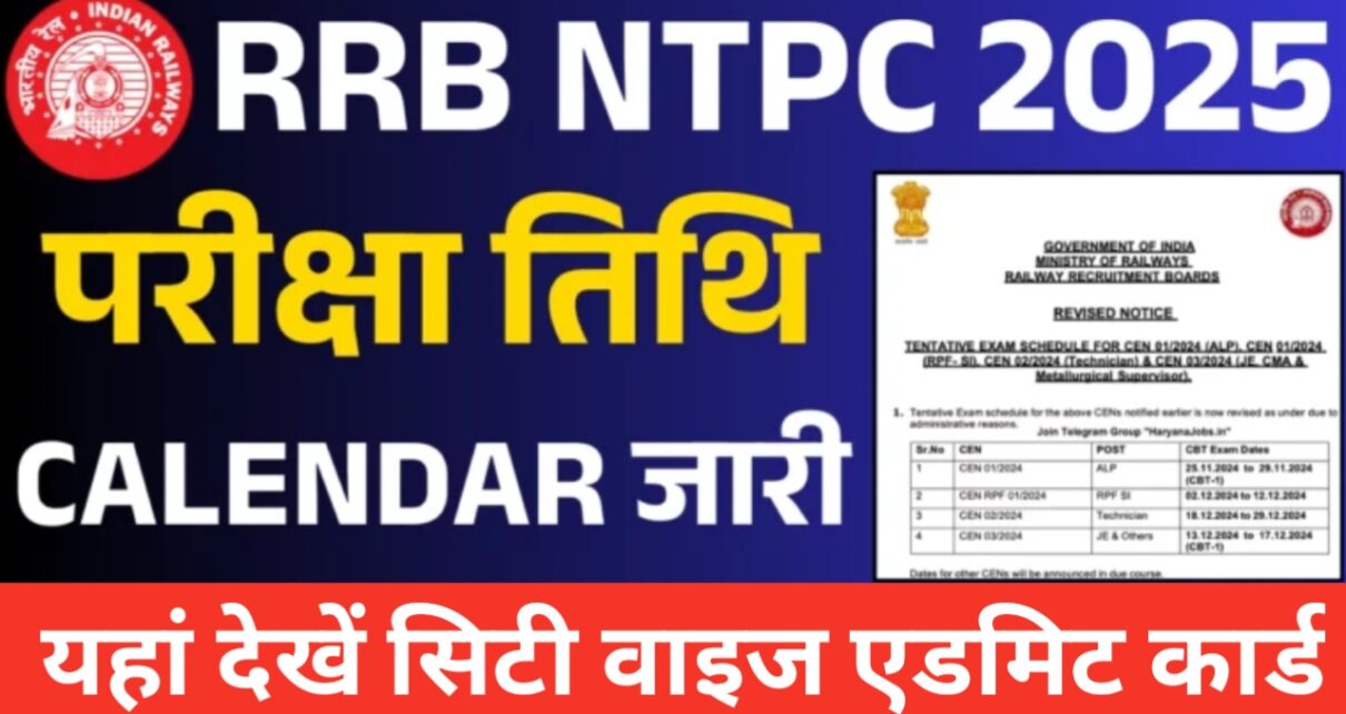 RRB NTPC Exam Date 2025