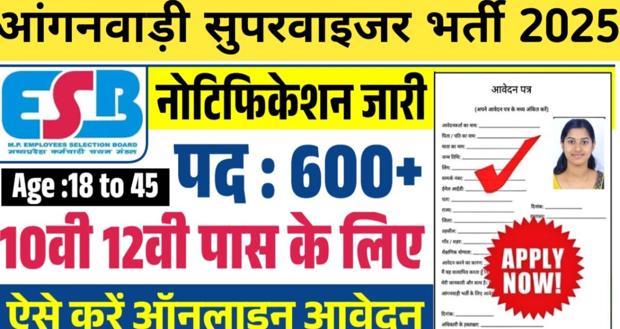 MP Mahila Supervisor Vacancy 2025