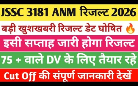 Jssc jharkhand Anm Result 2026