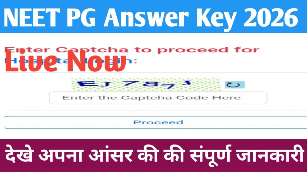 NEET PG Answer Key 2026