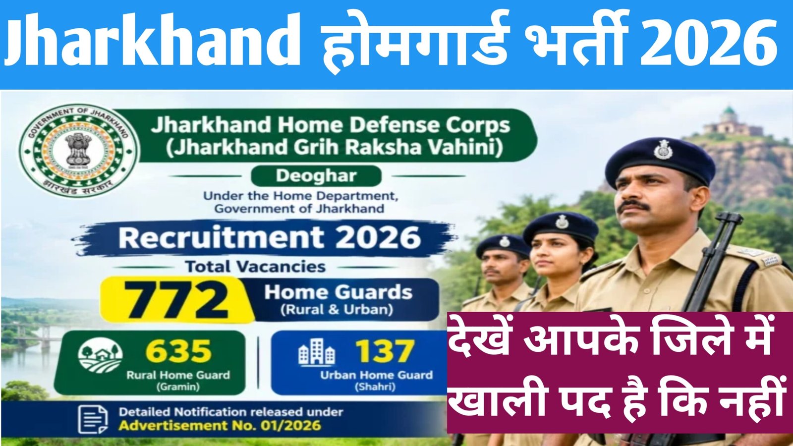 Jharkhand Homeguard Bharti 2026